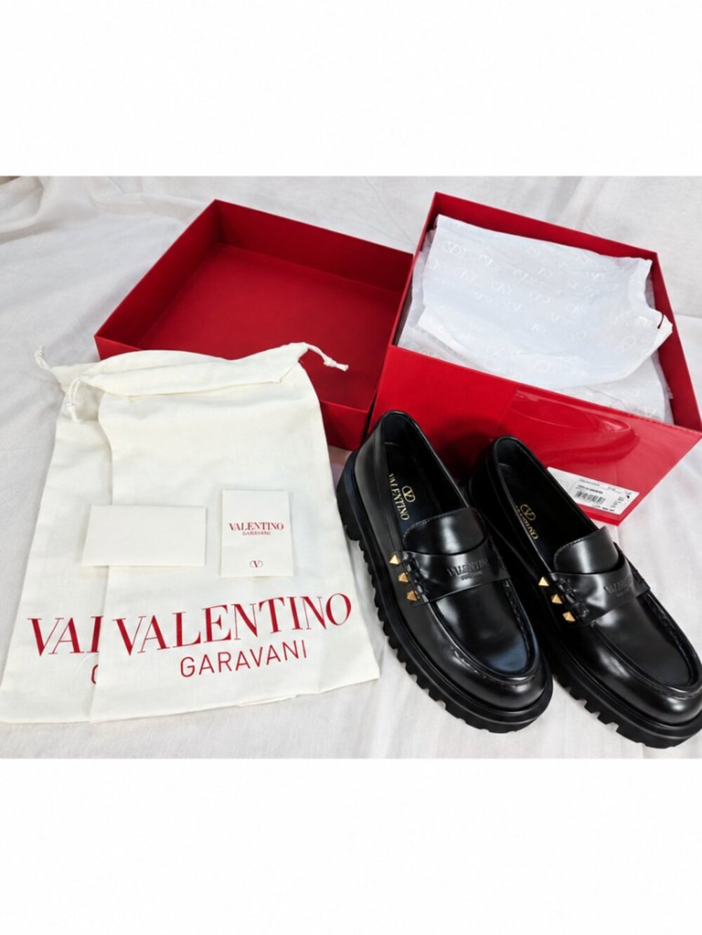 Valentino Garavani Women's Rockstud Lug Sole Loafers Size 5 US